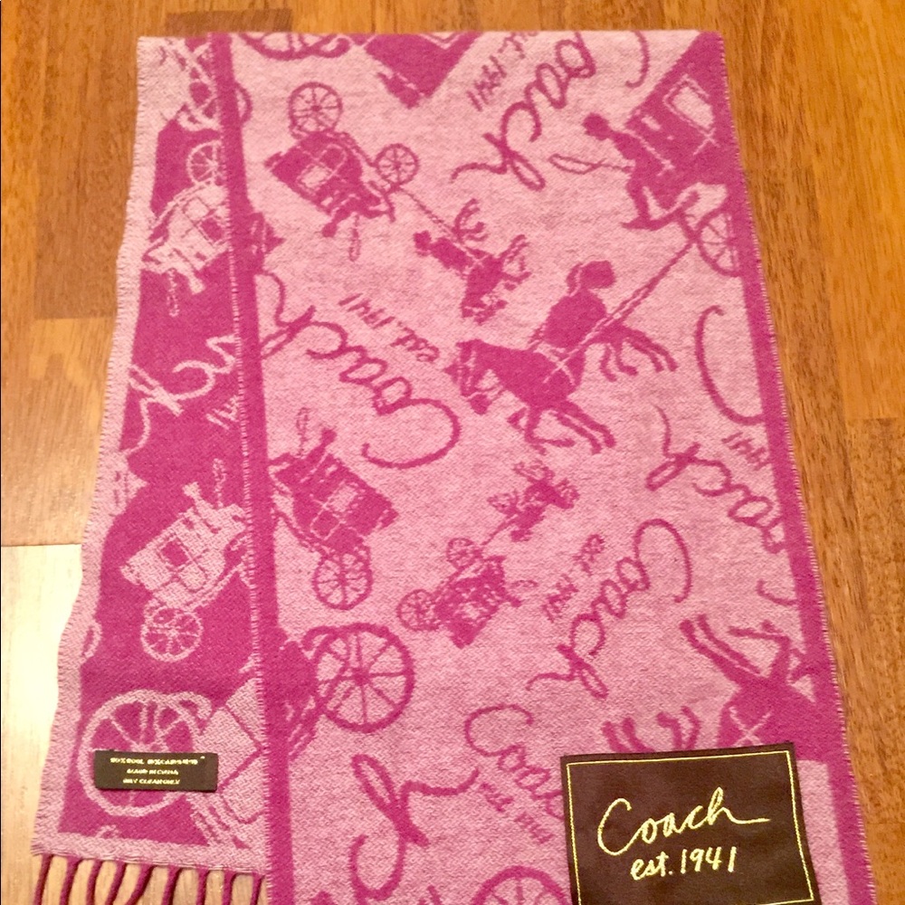 NWOT!! Beautiful Coach Winter Scarf 💕